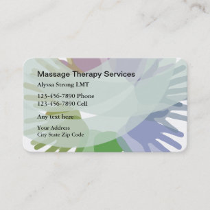 Moderne abstrakte Massage-Geschäftskarten Visitenkarte