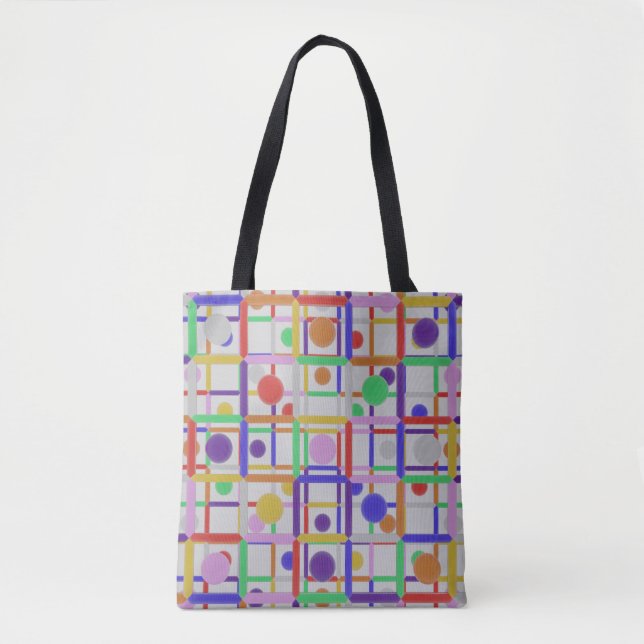 Moderne Abstrakte mehrfarbige Technik Tasche (Vorderseite)