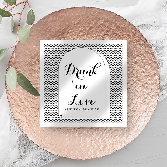 Moderne Abstrakte Minimalhochzeit Napkins Serviette (Von Creator hochgeladen)