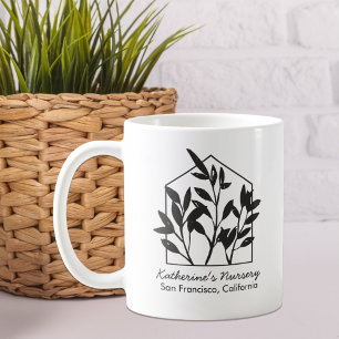 Moderne Abstrakte Minimalistische Schwarze Zimmerp Kaffeetasse