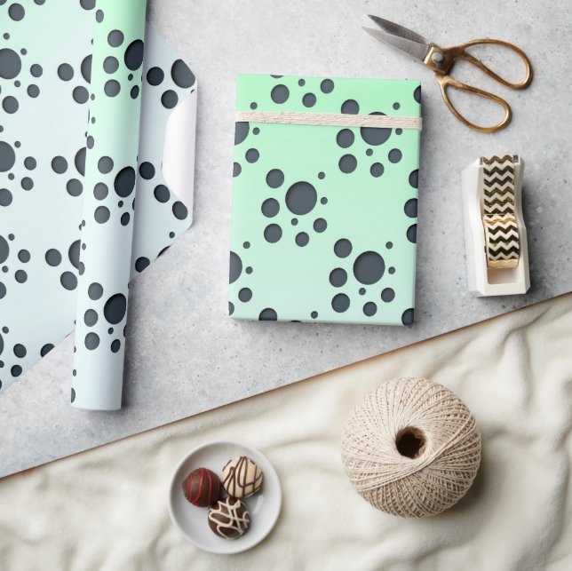 Moderne abstrakte mintgrüne Papier-Schnitt-Muster  Geschenkpapier (Kunsthandwerk)