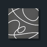 Moderne Abstrakte Moderne Kunst Schwarz-weiß Leinwanddruck<br><div class="desc">Zeitgenössische Abstrakte Moderne Kunst Chic Schwarz-weiße Canvas Print</div>