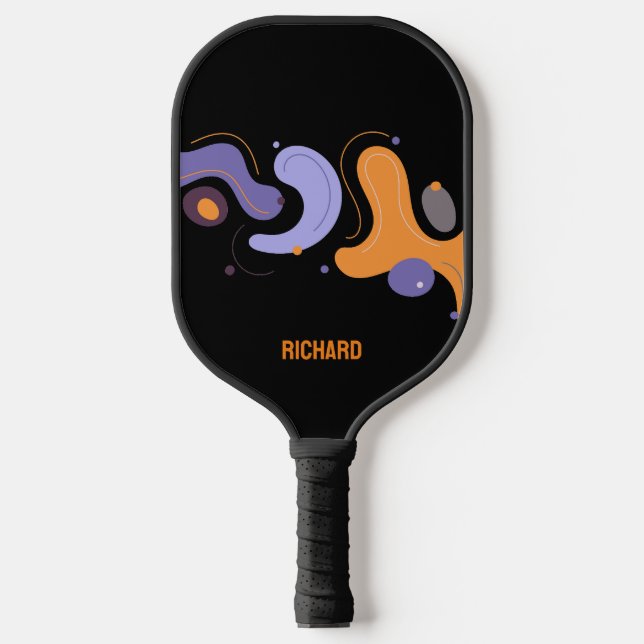 Moderne Abstrakte Monogramm Pickleball Schläger (Vorderseite)