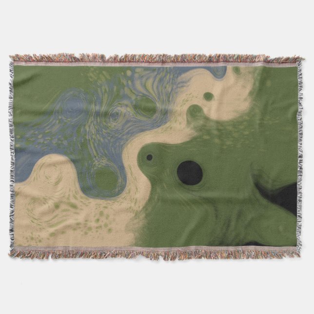 Moderne abstrakte mosige Topographie Decke (Vorderseite)