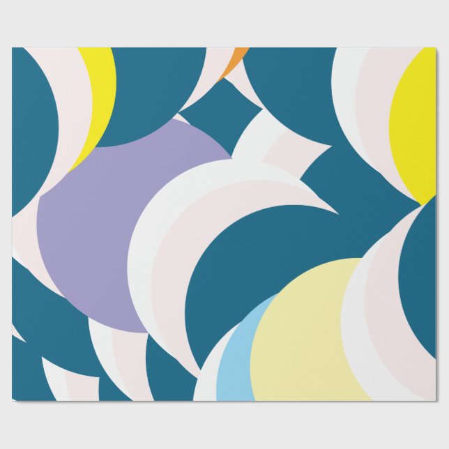 Moderne abstrakte multicolor Pop-Art Geschenkpapier (Flach)