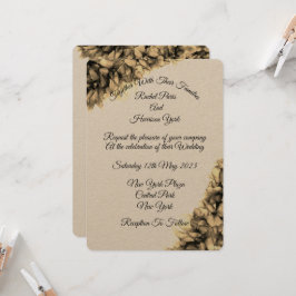Moderne Abstrakte Natur Elegante Hochzeit Einladung
