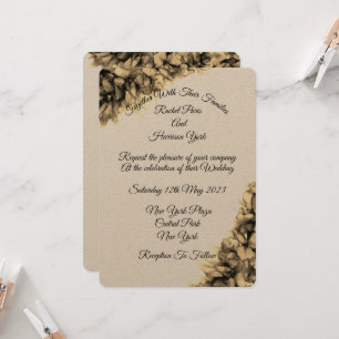 Moderne Abstrakte Natur Elegante Hochzeit Einladung