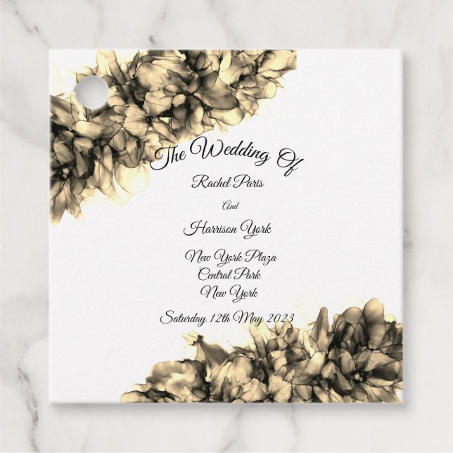 Moderne Abstrakte Natur Elegante Hochzeit Geschenkanhänger (Vorderseite)