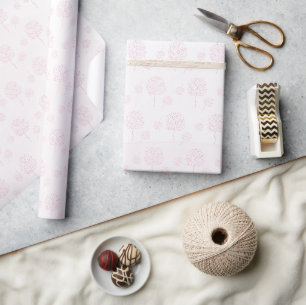Moderne abstrakte Natur in Rosa Geschenkpapier