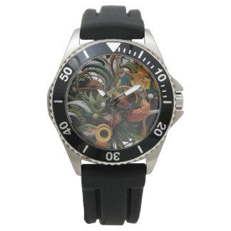 Moderne Abstrakte Naturformen - Elegante Klassik Armbanduhr