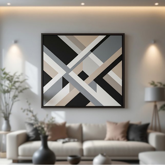 Moderne abstrakte neutrale 3D-Layer Poster (Von Creator hochgeladen)