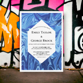 Moderne Abstrakte Ölgemälde Minimale Hochzeit Einladung