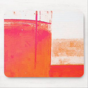 Moderne abstrakte orange geometrische Grafik Mousepad