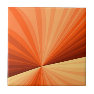 Moderne abstrakte Orange-Rot-Vanille-Grafik-Frakta Fliese