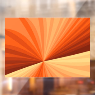 Moderne abstrakte orange rote Vanille-Grafik-Frakt Fensteraufkleber