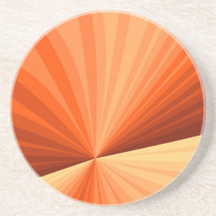 Moderne abstrakte orange rote Vanille-Grafik-Frakt Getränkeuntersetzer