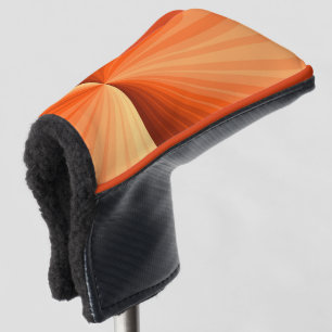 Moderne abstrakte orange rote Vanille-Grafik-Frakt Golf Headcover