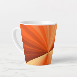 Moderne abstrakte orange rote Vanille-Grafik-Frakt Milchtasse
