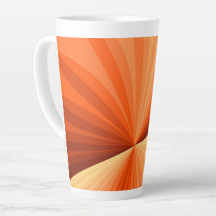 Moderne abstrakte orange rote Vanille-Grafik-Frakt Milchtasse