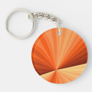 Moderne abstrakte orange rote Vanille-Grafik-Frakt Schlüsselanhänger