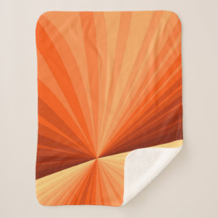 Moderne abstrakte orange rote Vanille-Grafik-Frakt Sherpadecke