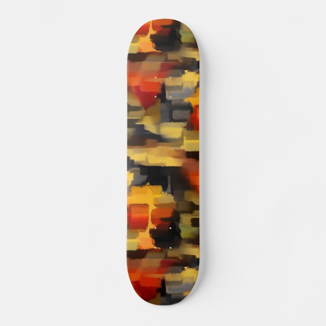 Moderne Abstrakte Paint Squares Skateboard (Vorderseite)