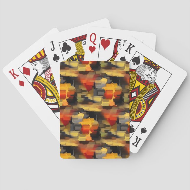 Moderne Abstrakte Paint Squares Spielkarten (Rückseite)