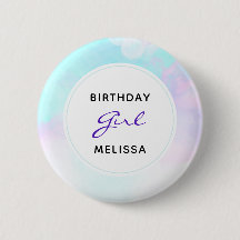Moderne Abstrakte Pastel Blue & Lila Geburtstagska