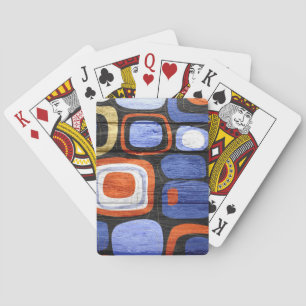 Moderne abstrakte Pastell-Holz-Optik Spielkarten