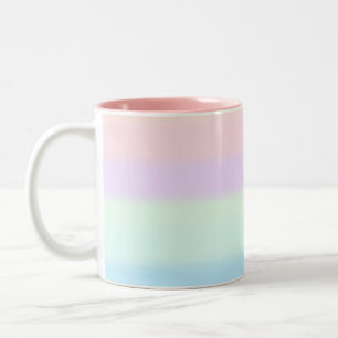 Moderne Abstrakte Pastellfarbene Farbverlauf Mehrf Zweifarbige Tasse