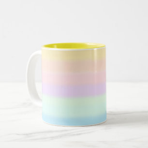 Moderne Abstrakte Pastellfarbene Farbverlauf Mehrf Zweifarbige Tasse