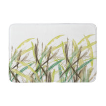 Moderne Abstrakte Pflanze Wasserfarben Handgemalt