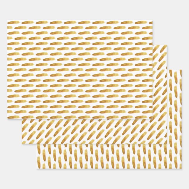 Moderne abstrakte Pinselstriche Geschenkpapier Set (Set)