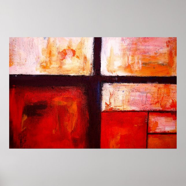 Moderne Abstrakte Plätze drucken Abstrakte Kunstpo Poster (Vorne)