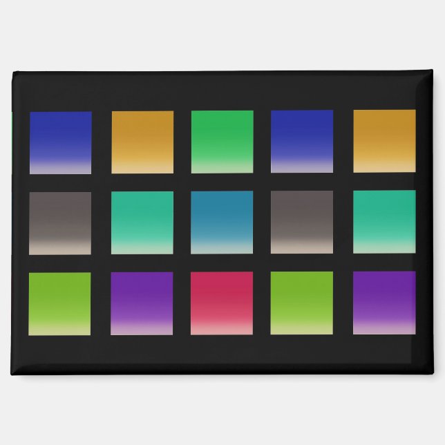 Moderne abstrakte Quadrate Muster Magnet (Vorderseite)