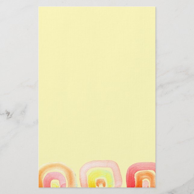 Moderne abstrakte Regenbogenkunst Briefpapier (Vorderseite)