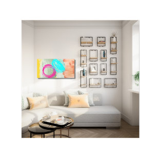 Moderne Abstrakte, rosa gekreppte Canvas drucken Leinwanddruck