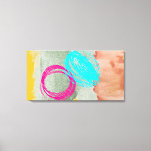 Moderne Abstrakte, rosa gekreppte Canvas drucken Leinwanddruck