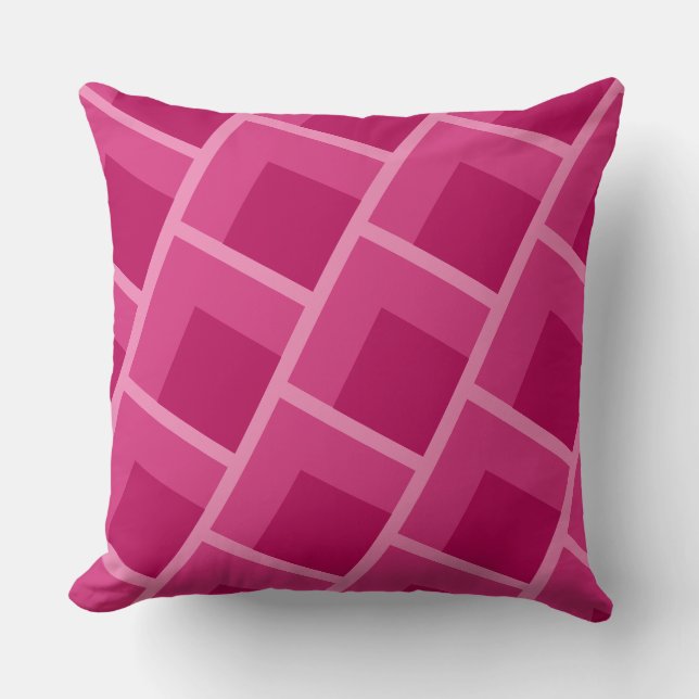 moderne abstrakte rosa geometrische Mitte des Jahr Kissen (Vorderseite)