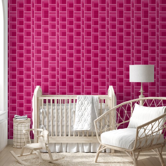 moderne abstrakte rosa geometrische Mitte des Jahr Tapete (Kinder)