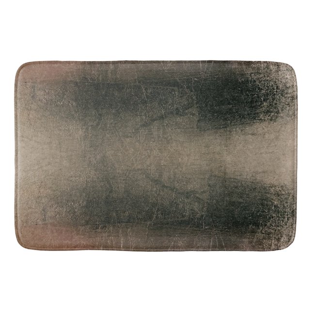 Moderne Abstrakte Rosa Schwarze Gold Grunge Badematte (Vorderseite)