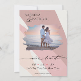 Moderne Abstrakte Rose Blush Foto Save The Date