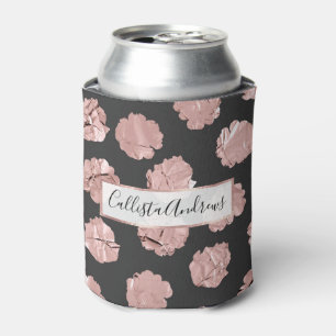 Moderne Abstrakte Rose Gold Paper Polka Dots Dosenkühler