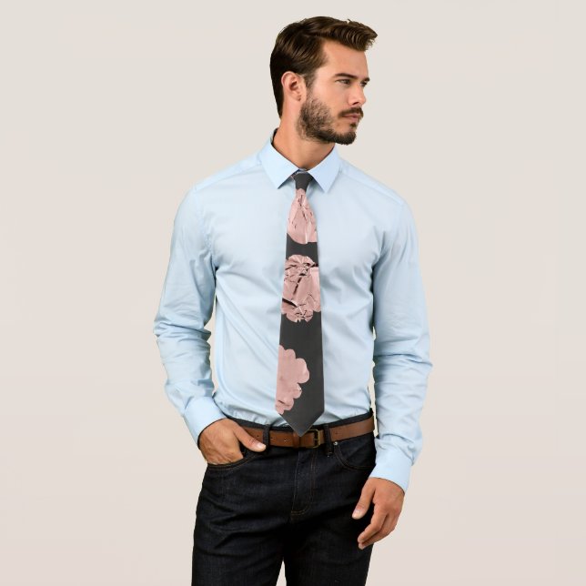 Moderne Abstrakte Rose Gold Paper Polka Dots Krawatte (Beispiel)