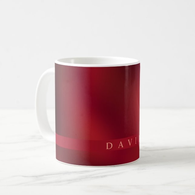 Moderne Abstrakte Rot- und Schwarzkaffee-Tasse Kaffeetasse (Vorderseite Links)
