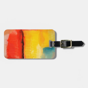 Moderne Abstrakte rote Gelbe Malerei Gepäckanhänger