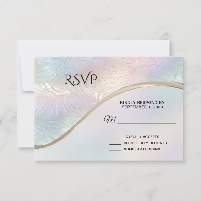 Moderne Abstrakte RSVP-Karte RSVP Karte (Vorderseite)