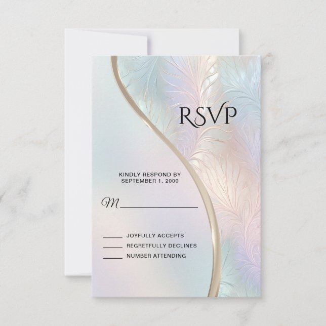 Moderne Abstrakte RSVP-Karte RSVP Karte (Vorderseite)