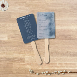 Moderne Abstrakte Schieferblauer Grauer Nebel Wass Fächer