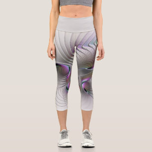 Moderne Abstrakte, schüchterne Fantasie Abbildung  Capri Leggings